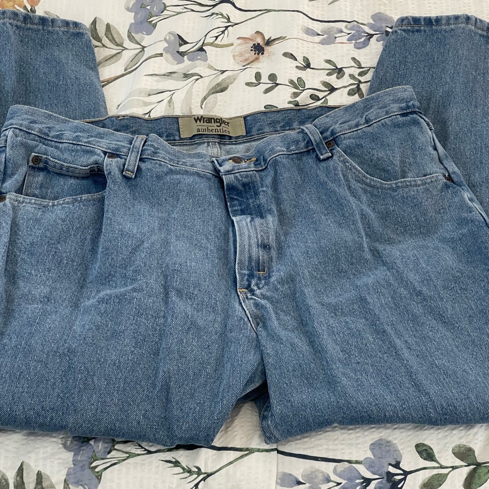 Wrangler Authentic‎ 40x28 Men's Blue Jeans 100% Cotton 356